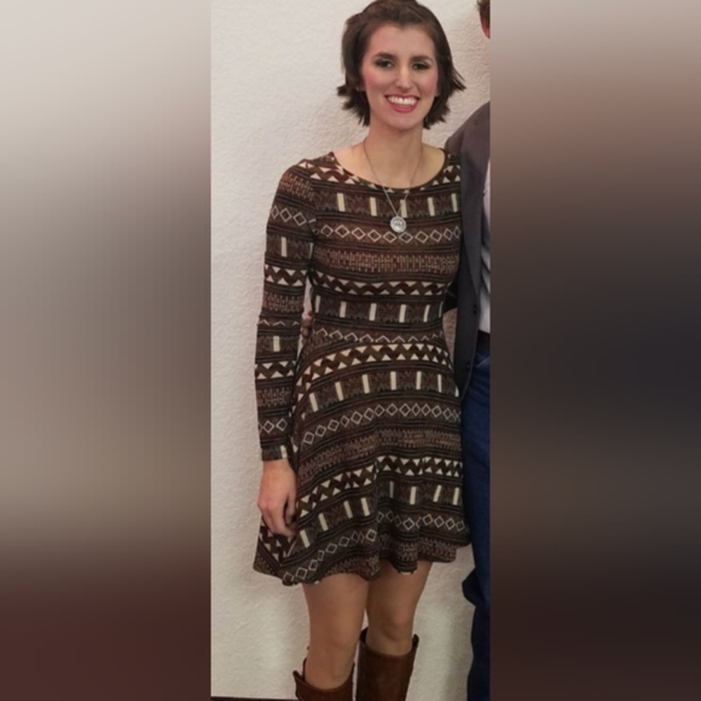 Flowy, brown dress